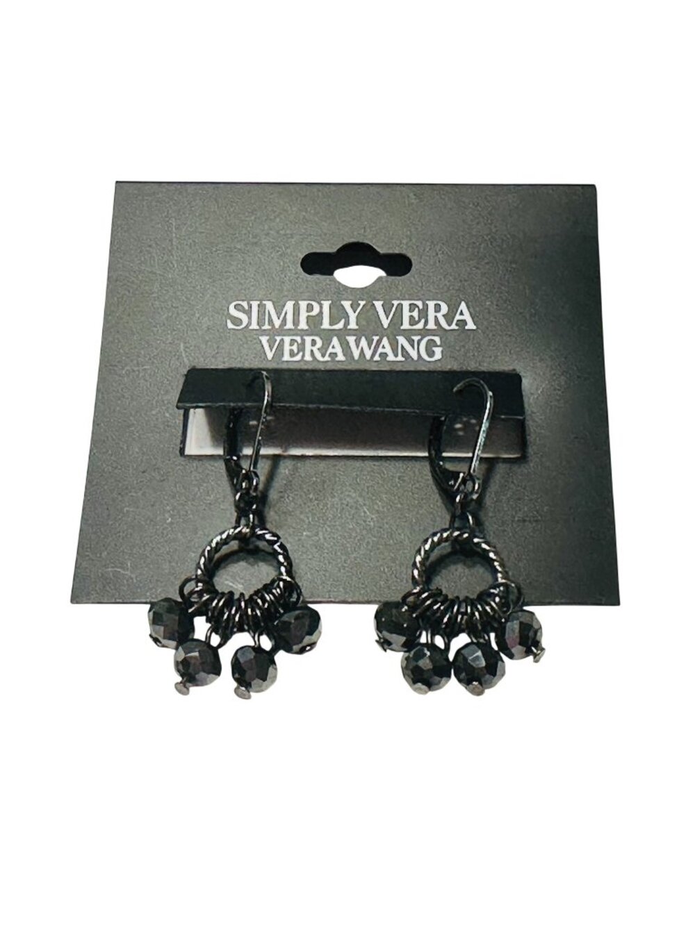Simply Vera Vera Wang Black Beaded Drop Earrings